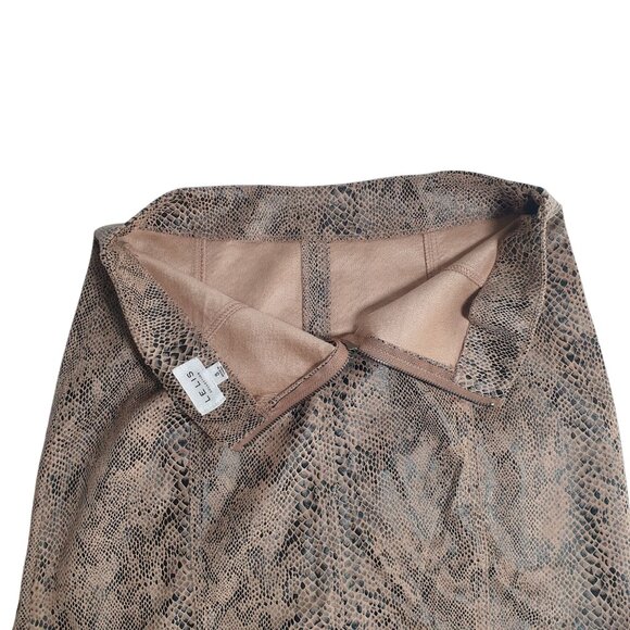 Le Lis Collection Women Snake Print Mini Skirt Back Zipper Size S Stretch - Picture 5 of 5